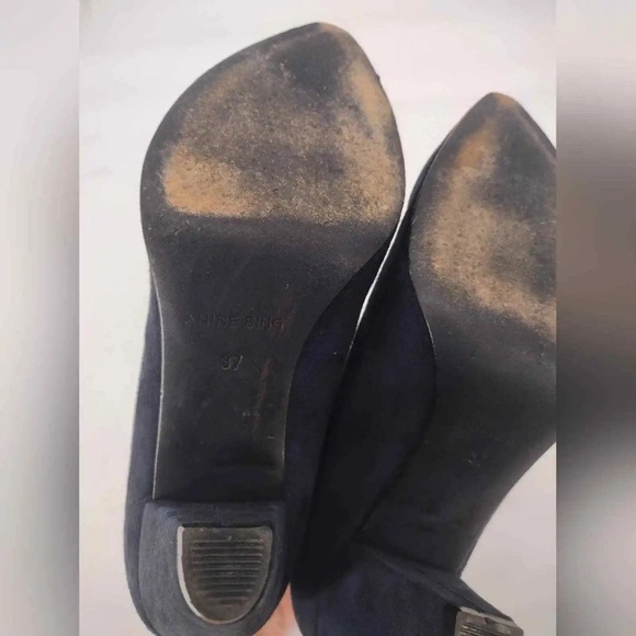 Anine Bing Irmelin boots midnight suede dark blue navy - Picture 6 of 9